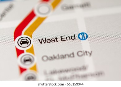 West End Station. Atlanta Metro Map.