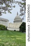 The west front of the United States Capitol in Washington, DC, USA. The Capitol Building is the seat of the United States Congress, the legislative branch of the federal government.