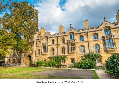 West gate and back building of Trinity College. Cambridge, England