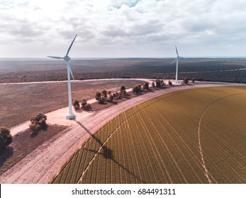 West Hills Wind Farm, Western Australia. Aerial Photography taken by a drone