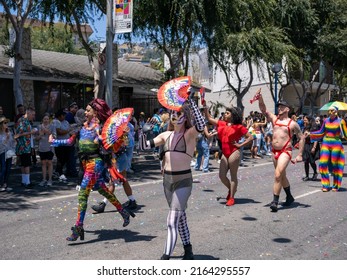 West Hollywood, CA - June 5, 2022: Drag Performers At Pride Parade