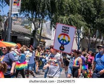 West Hollywood, CA - June 5, 2022: Supporter Holding 