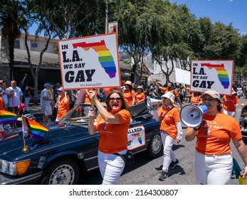 West Hollywood, CA - June 5, 2022: Supporters With 