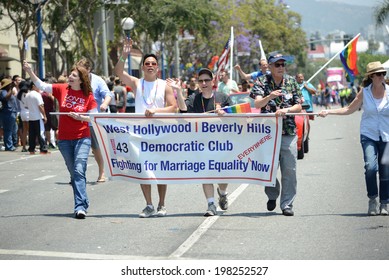 WEST HOLLYWOOD, CA - JUNE 8, 2014  Annual Gay Pride Parade With Over 450,000 Spectators On The Streets Since 1970