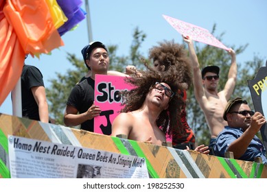 WEST HOLLYWOOD, CA - JUNE 8, 2014  Annual Gay Pride Parade With Over 450,000 Spectators On The Streets Since 1970