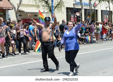 WEST HOLLYWOOD, CA - JUNE 8, 2014  Annual Gay Pride Parade With Over 450,000 Spectators On The Streets Since 1970