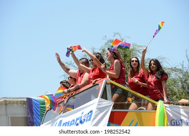 WEST HOLLYWOOD, CA - JUNE 8, 2014  Annual Gay Pride Parade With Over 450,000 Spectators On The Streets Since 1970