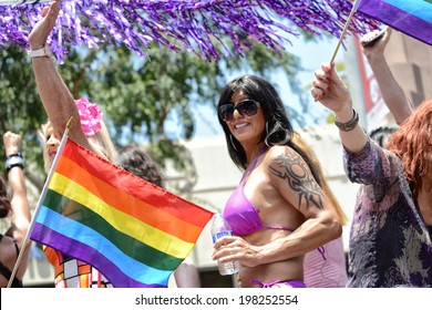 WEST HOLLYWOOD, CA - JUNE 8, 2014  Annual Gay Pride Parade With Over 450,000 Spectators On The Streets Since 1970