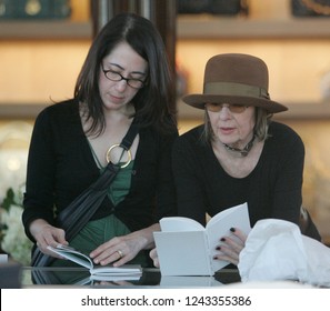 West Hollywood, CA, USA, 03-13-2007
Diane Keaton Out Shopping With A Friend Wearing A Brown Hat.