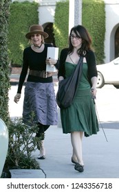 West Hollywood, CA, USA, 03-13-2007
Diane Keaton And Friend Out Shopping Wearing A Brown Hat And Belt.