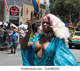 West Hollywood , California, USA, June 10, 2018: Los Angeles LGBT Pride Parade In Hollywood