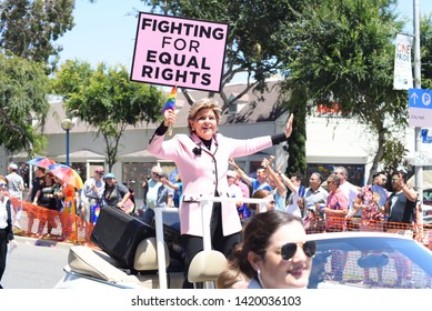 West Hollywood, CA/USA - June 9, 2019: Gloria Allred Attends The 2019 LA Pride Parade.