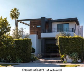 West Hollywood, Los Angeles, USA - December 28, 2019: Luxurious Contemporary House In California