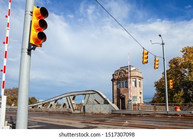 West Jefferson Avenue Rouge River Bridge In Detroit, Michigan 