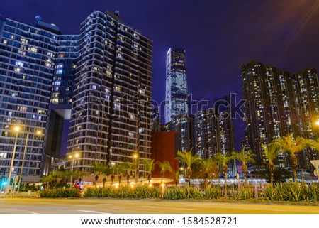West Kowloon Hong Kong at Night