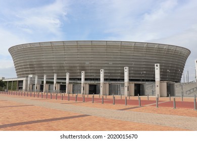 West Main Entrance Of Cape Town Stadium With Modern Facade For African Football And Rugby Matches (formerly Green Point Stadion) At Fritz Sonnenberg Road In Cape Town, South Africa. November 11, 2017.