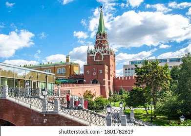From the west, the natural border of the Moscow Kremlin was a river Neglinka. The walls and towers on its high bank did not differ in their shapes and style from all other Kremlin fortifications.   