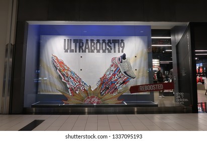 WEST NYACK, NEW YORK/USA - March 1, 2019: Interior Of The Palisades Center (Ultraboost) At 1000 Palisades Center Drive. Editorial Use Only. 