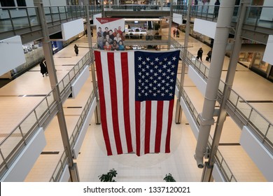 WEST NYACK, NEW YORK/USA - March 28, 2017: Interior Of The Palisades Center (Mall) At 1000 Palisades Center Drive. Editorial Use Only.     