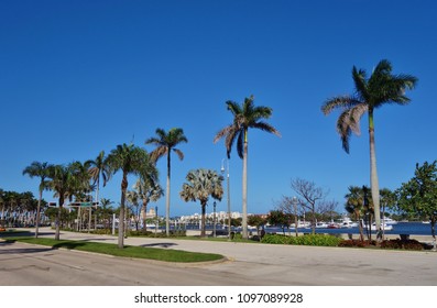 WEST PALM BEACH, FL -3 MAR 2018- View Of Buildings On The Lake Worth Lagoon In West Palm Beach, Florida, United States.