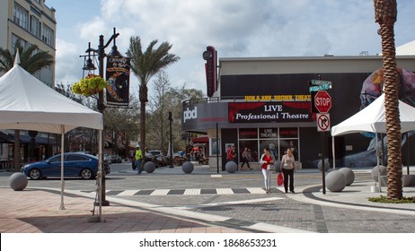 WEST PALM BEACH, FLORIDA, USA - CIRCA JANUARY 2020: Community Theater In The Downtown Area