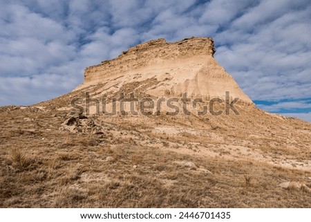 West Pawnee Butte on the Pawnee National Grassland in Northeastern Colorado.The Pawnee Buttes are Interesting Geological and Historical Landmarks for viewing and recreation in the area.