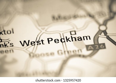West Peckham. United Kingdom on a geography map