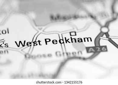 West Peckham. United Kingdom on a geography map