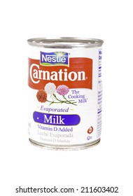 West Point - August 17, 2014: Can Of Carnation Brand Evaporated Milk With Vitamin D Added