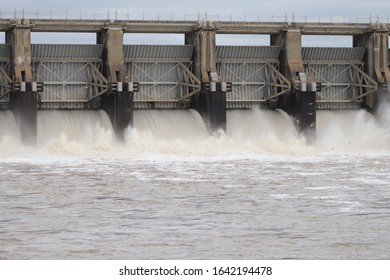 West Point Dam With The Flood Gates Open