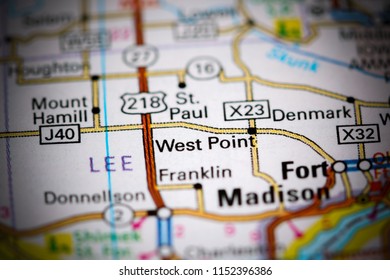 West Point Iowa Map West Point Iowa Usa On Map Stock Photo 1152396386 | Shutterstock