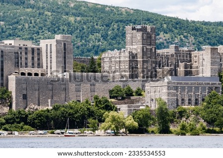 West Point Military Academy taken from across the Hudson River in Garrison, NY.