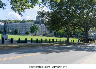 West Point, NY, USA - August 23, 2022: West Point Campus Is Seen In West Point, NY, USA, August 23, 2022. West Point Is A United States Service Academy. 