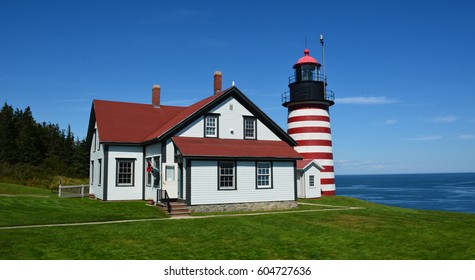 West Quoddy Head Lighthouse - Shutterstock ID 604727636