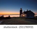 West Quoddy Light (1808) at sunrise, Lubec, Maine, USA