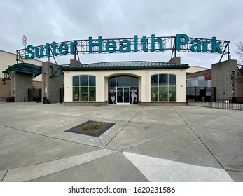 West Sacramento, CA - January 19, 2020: Recently Renamed Ball Park Home To The Sacramento River Cats, Sutter Health Park. 