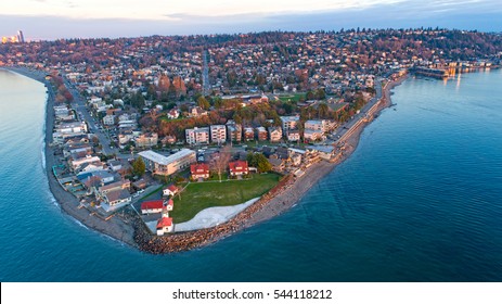 West Seattle Panoramic Aerial View