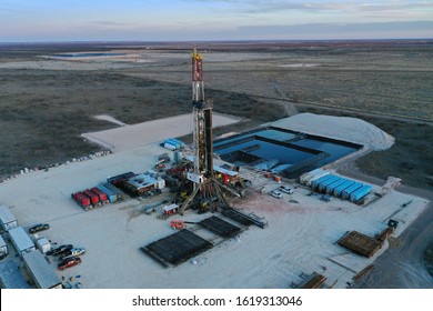 West Texas Aerial Of Oil Rigs