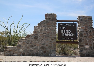 West Texas Trail Head And Desert Landscape. Big Bend Ranch State Park