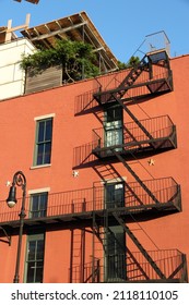 West Village District Street View In Manhattan, New York City. Architecture Of West Village NY.