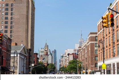 West Village In New York Manhattan Building Facades USA NYC