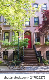 West Village In New York Manhattan Building Facades USA NYC