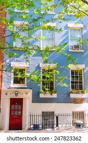 West Village In New York Manhattan Building Facades USA NYC