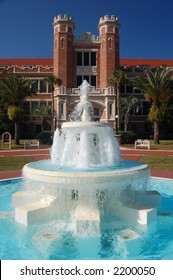 Westcott Building Fountain Foreground Florida State Stock Photo 2200050