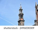 Westerkerk, main tower of a church in Amsterdam, the Netherlands