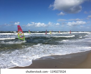 Westerland, Sylt, Germany - September 28, 2018: Windsurf World Cup In Beautiful Weather.