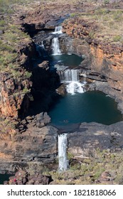 Western Australia, Kimberley, Hunter River Region. Mitchell River National Park, Aerial View Of Mitchell Falls.