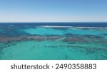 Western Australia shown during a road trip through drone footage with a DJI Mavic Air 2. The aerial image depicts the beauty of the sea dessert coast in Ningaloo Reef between Exmouth and Coral Bay.