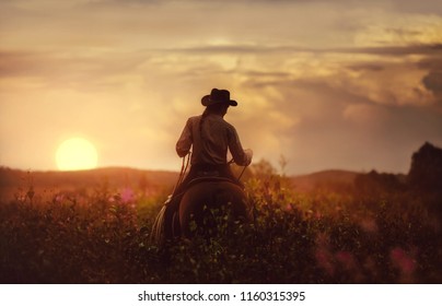 western cowboy portrait - Shutterstock ID 1160315395