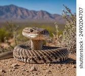 The Western Diamondback Rattlesnake (Crotalus atrox) is a venomous snake native to the arid and semi-arid regions of the southwestern United States and northern Mexico. Recognizable by its distinctive